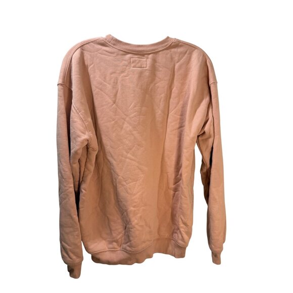 Neuapparel Womens Crewneck Sweatshirt Size L Pink Cotton Fleece Long Sleeve - Picture 6 of 8